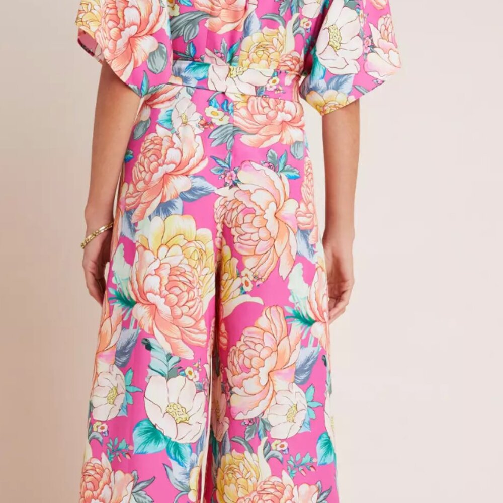 FARM Rio Pink Floral Wide-Leg Jumpsuit - Picture 2 of 5